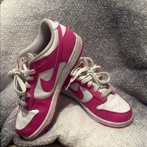 Nike Pink and White Dunks